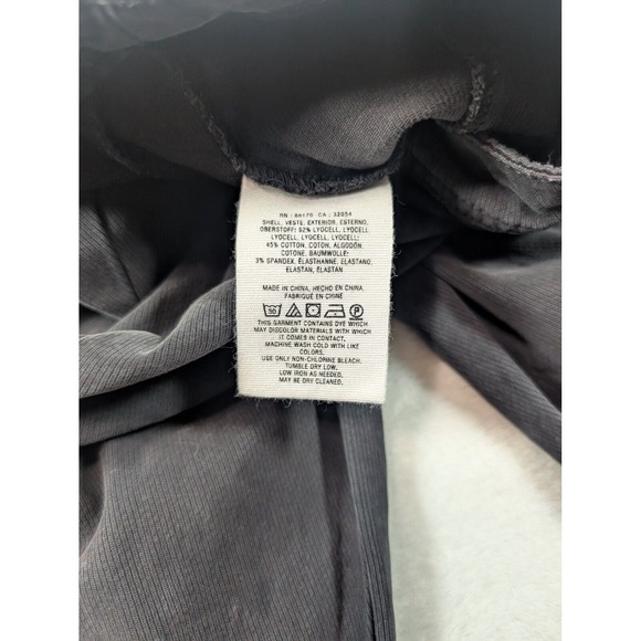 Anthropologie Cropped Pants Button‎ Accent Casual Trousers Black Size 26 - Picture 8 of 13